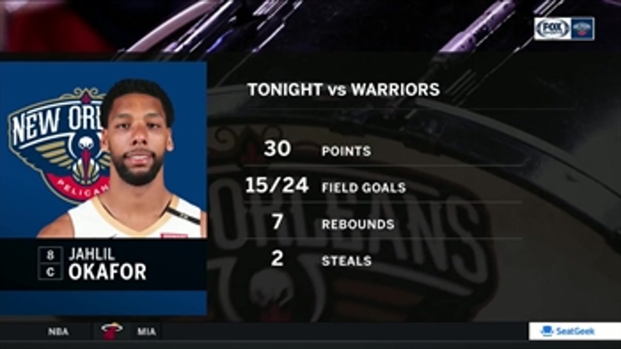 Jahlil Okafor has 30 in loss to Warriors ' Pelicans Live