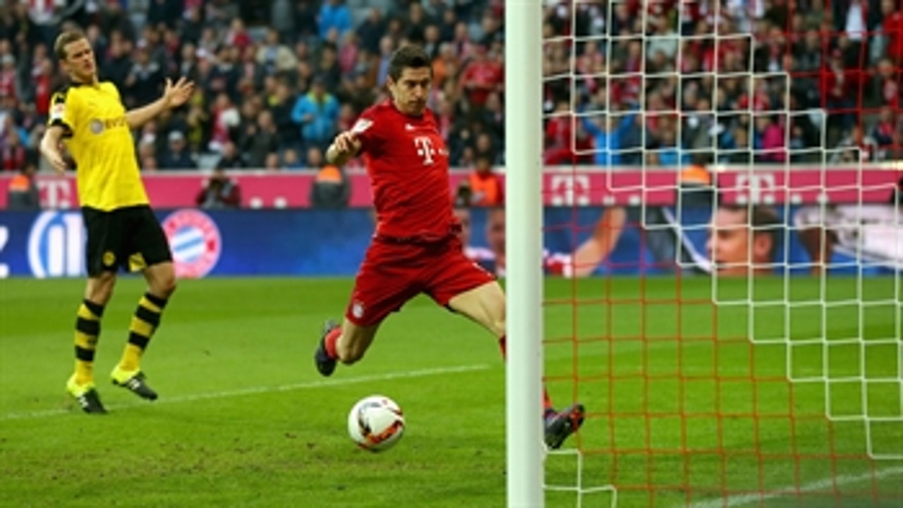 Lewandowski makes it 3-1 against Borussia Dortmund- 2015-16 Bundesliga Highlights