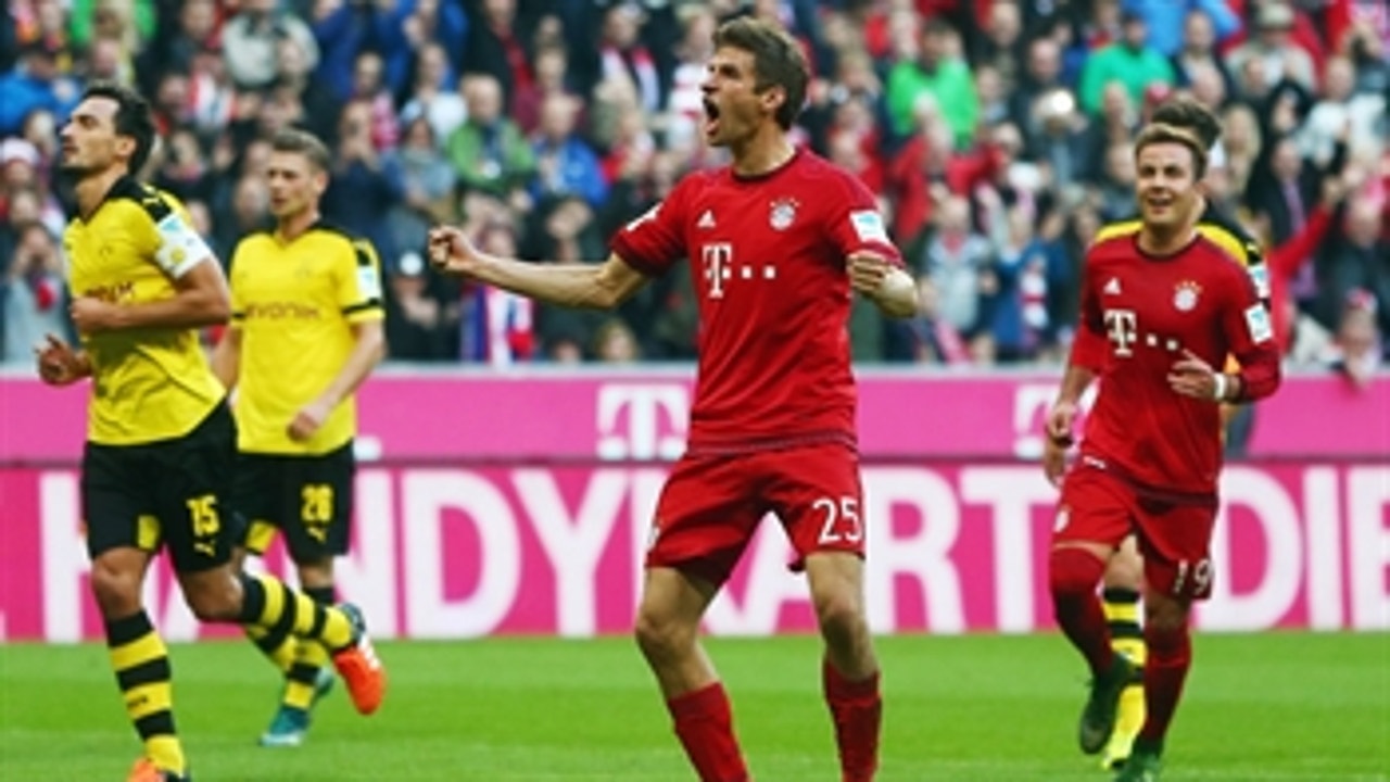 Muller doubles Bayern Munich's lead against Borussia Dortmund - 2015-16 Bundesliga Highlights
