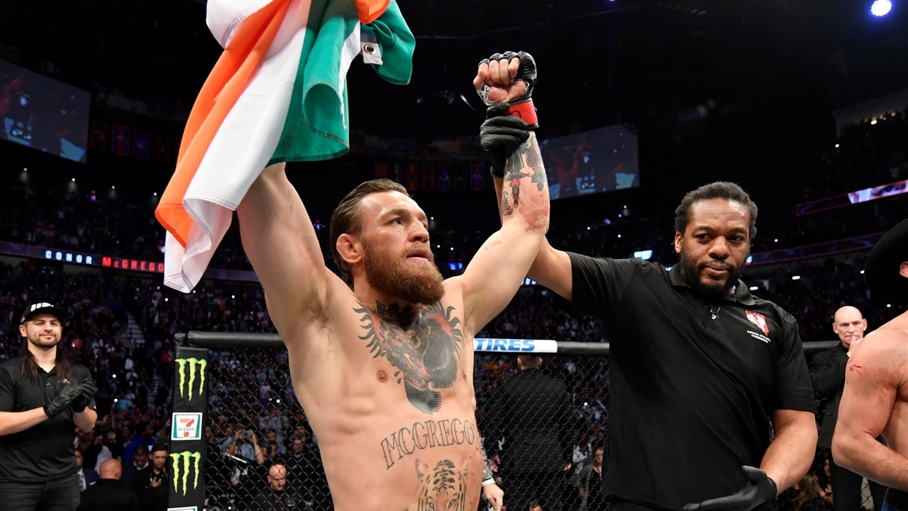 Skip Bayless suspects Dana White is punishing Conor McGregor by matching him against Dustin Poirier ' UNDISPUTED