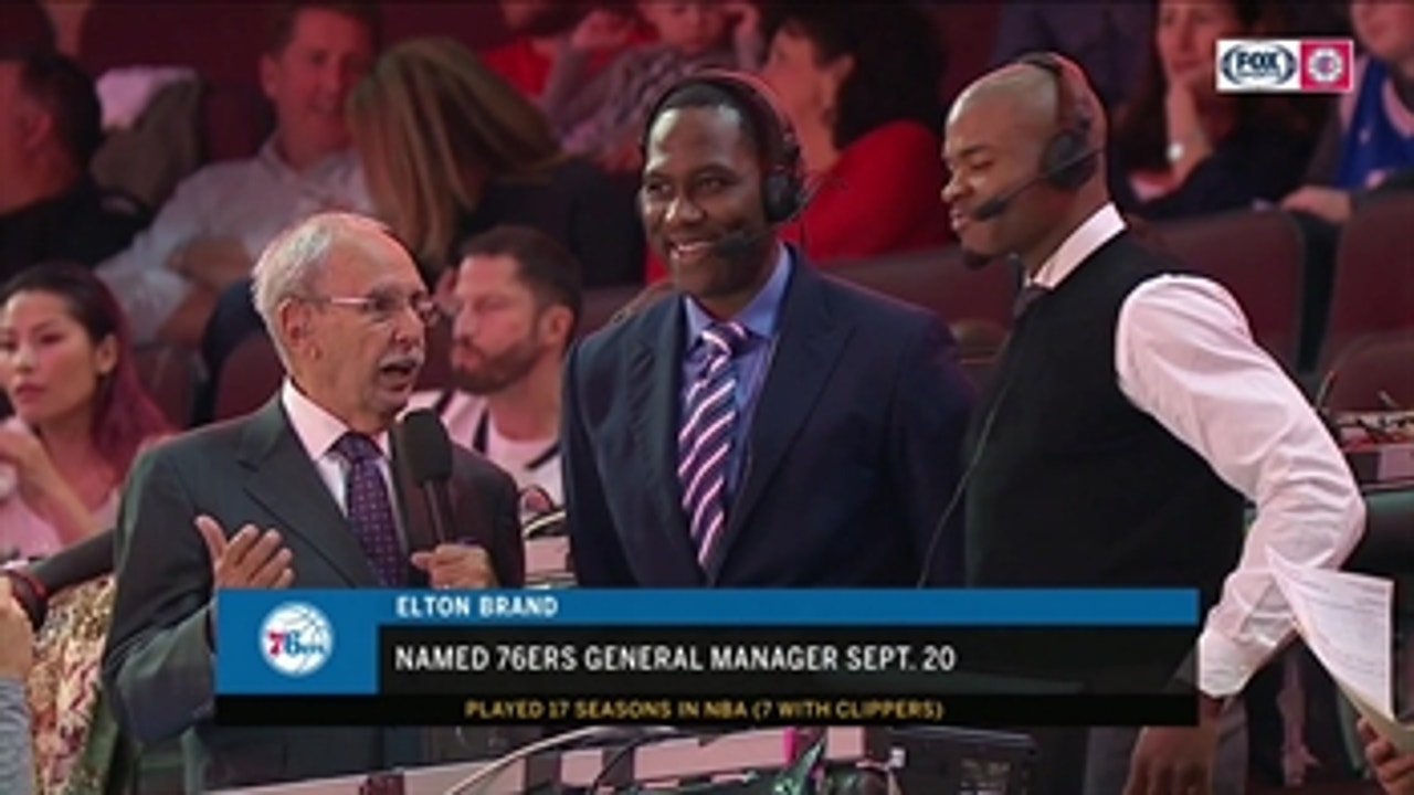 Elton Brand stops by Clippers broadcast booth
