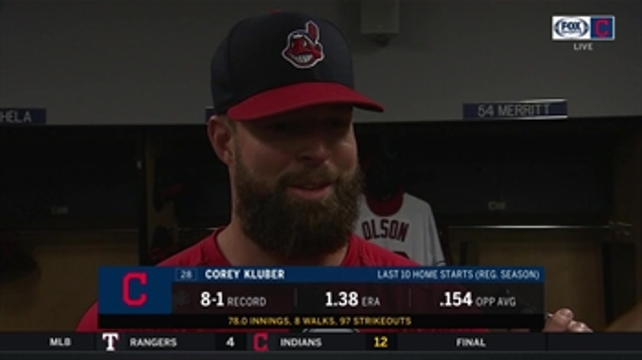 Corey Kluber is all smiles after a big win