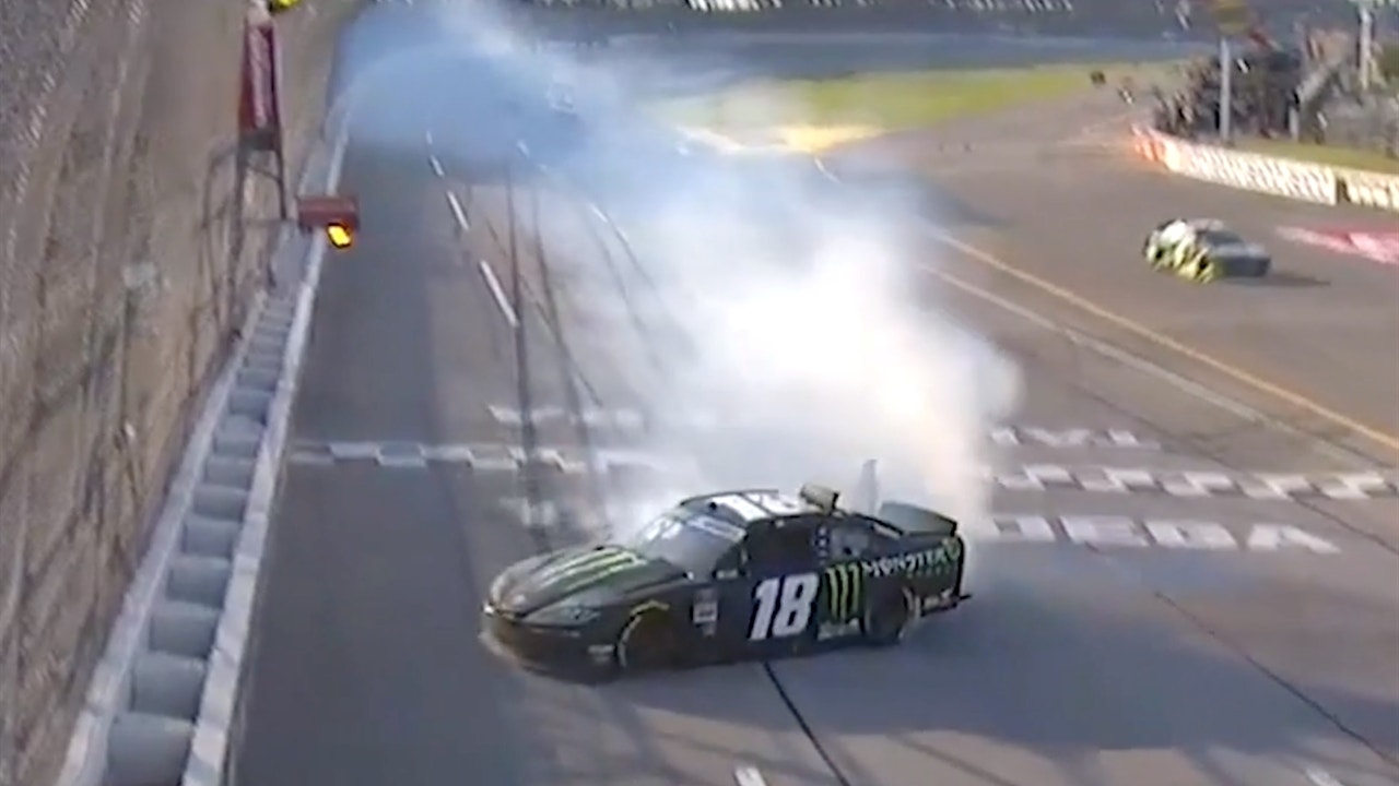 Riley Herbst crashes in tri-oval collecting Briscoe, others