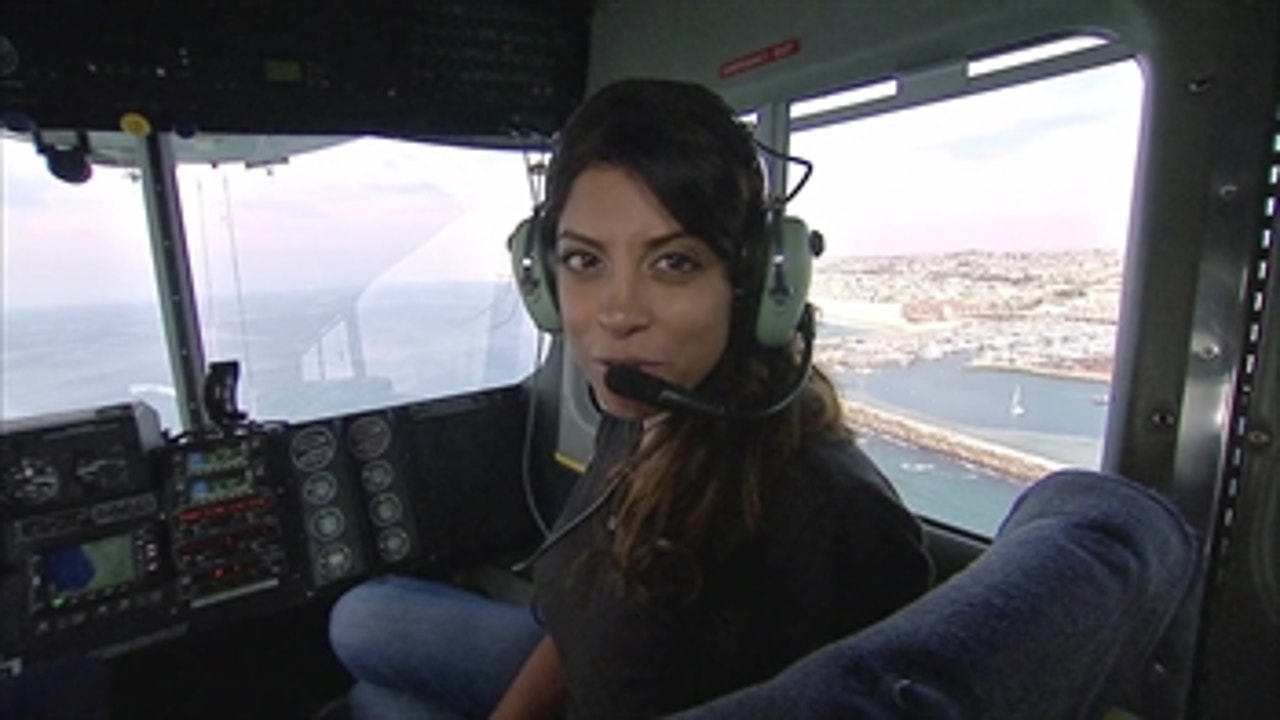 Taking a ride in the Goodyear Blimp with Aliya-Jasmine Sovani