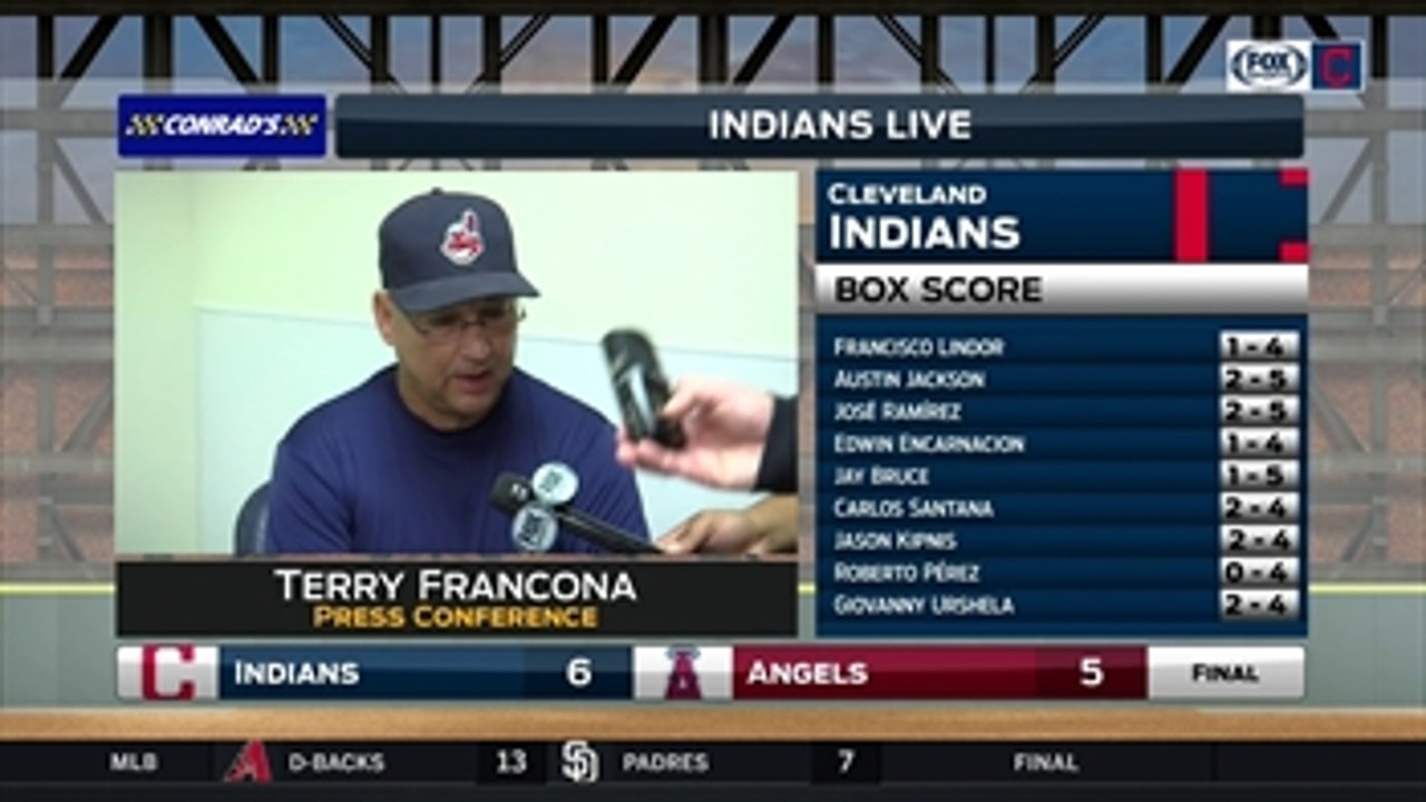 Terry Francona thought Wednesday's victory was fun to be a part of