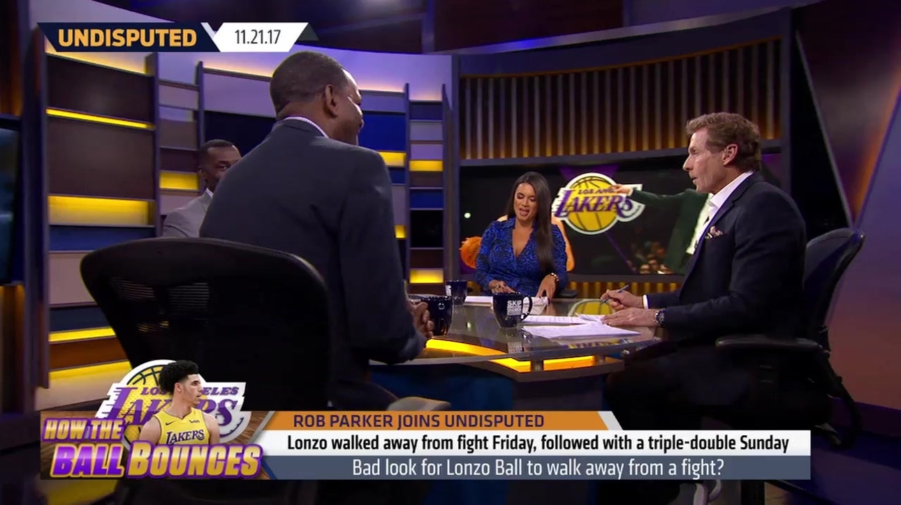 Skip and Shannon react to Lonzo Ball walking away from a scuffle against the Suns ' UNDISPUTED