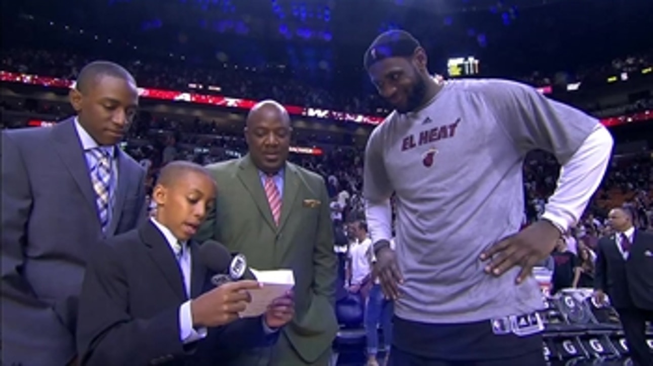 LeBron James interviewed by children