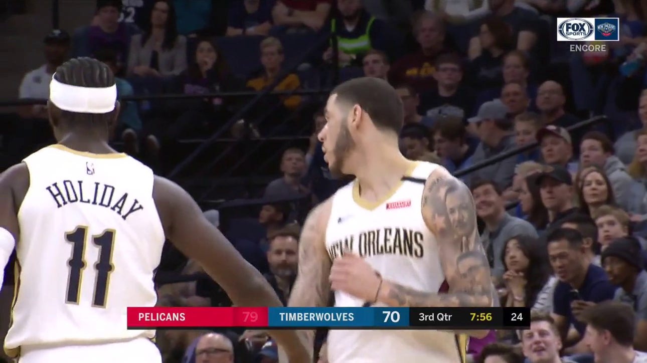 WATCH: Lonzo Ball gets the Three to Fall | Pelicans ENCORE