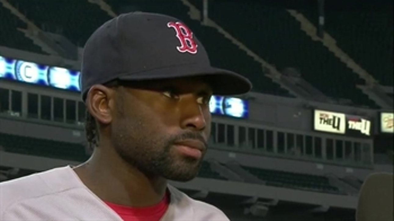Bradley Jr. reacts to victory over White Sox