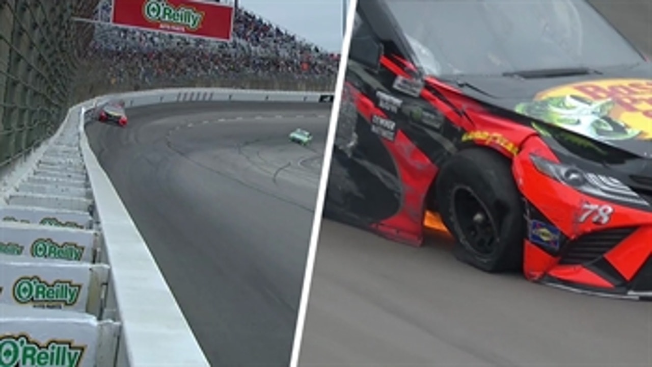 Martin Truex Jr. wrecks out after slamming into outside wall ' 2018 TEXAS MOTOR SPEEDWAY ' FOX NASCAR