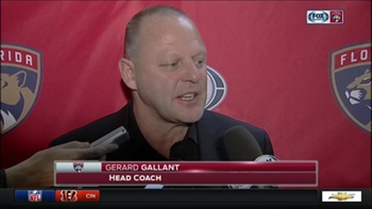 Gerard Gallant says win over Rangers is a big boost for Panthers