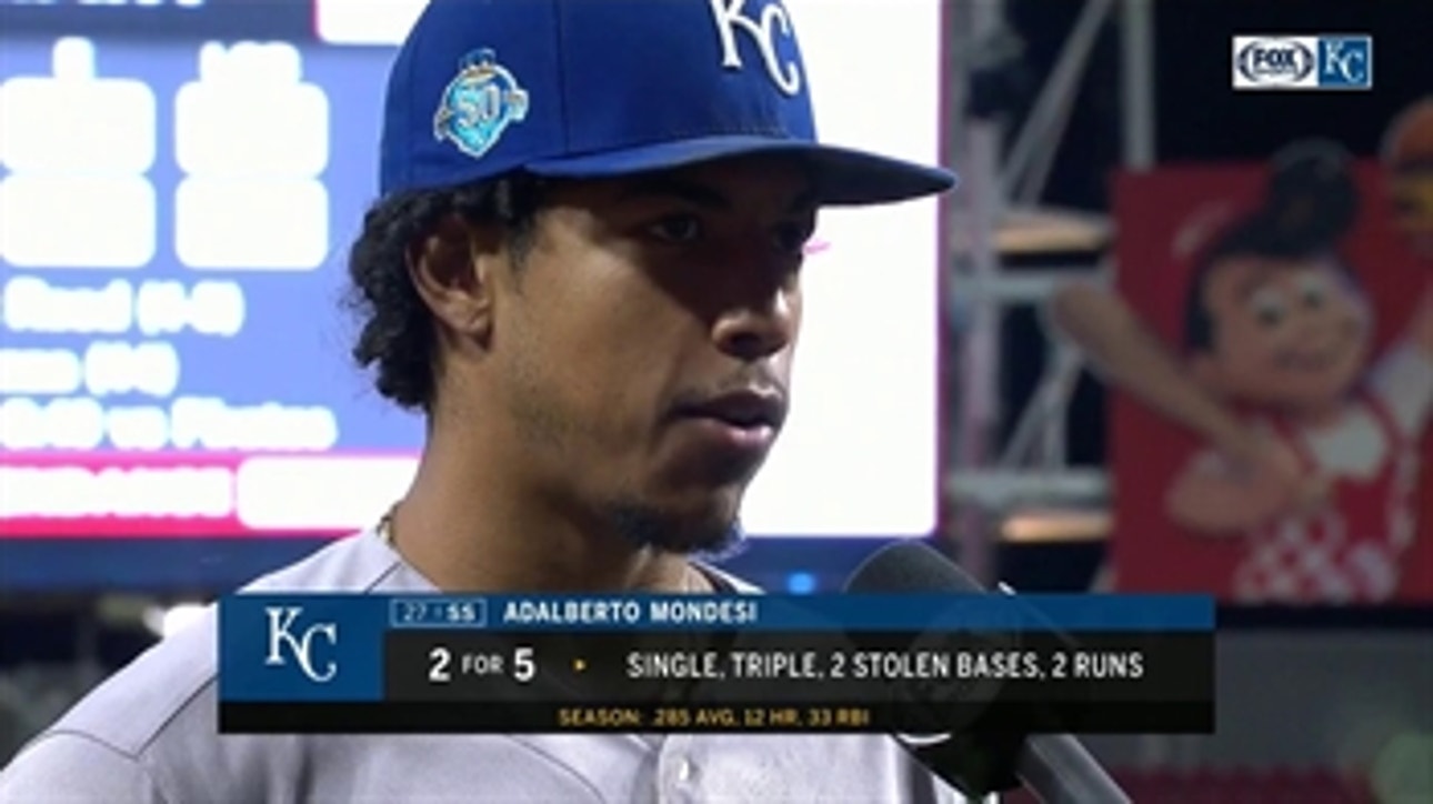 Adalberto Mondesi on his mad dash home against Reds