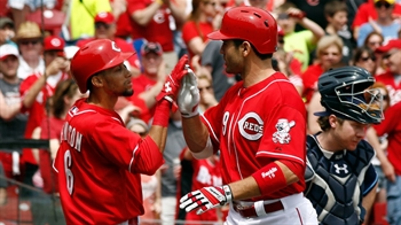 Reds avoid sweep, rout Rays 12-4