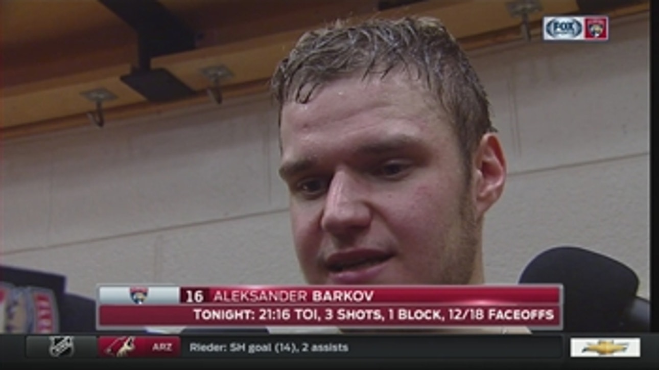 Aleksander Barkov on shootout loss: 'It was two good teams playing against each other'
