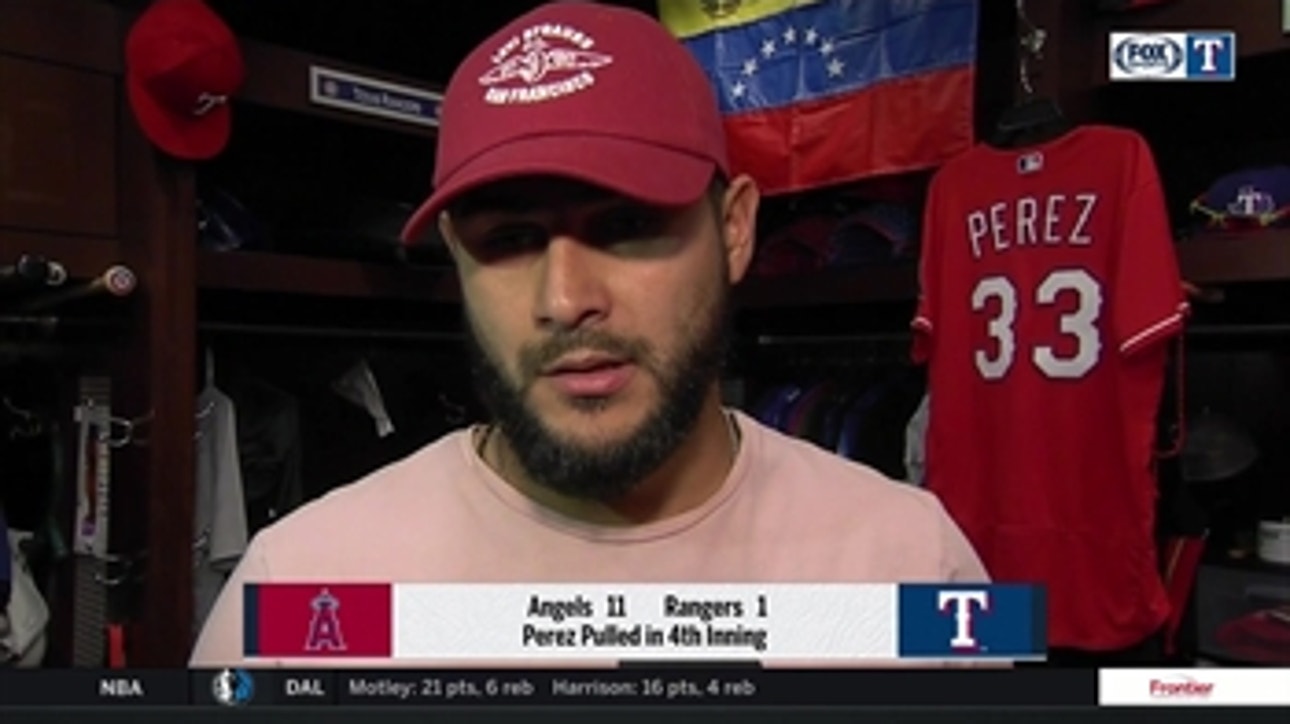 Martin Perez struggles in loss against Angels