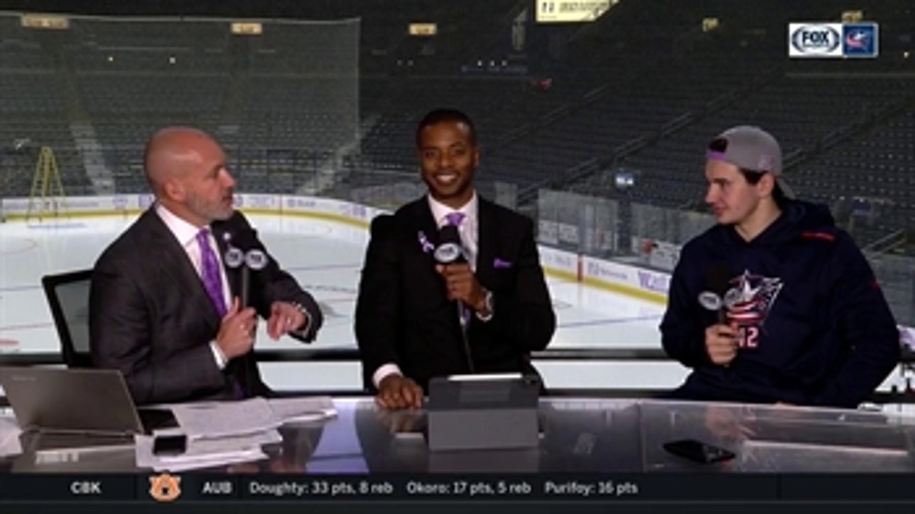 Tex joins Blue Jackets Live at desk after 'two big points'