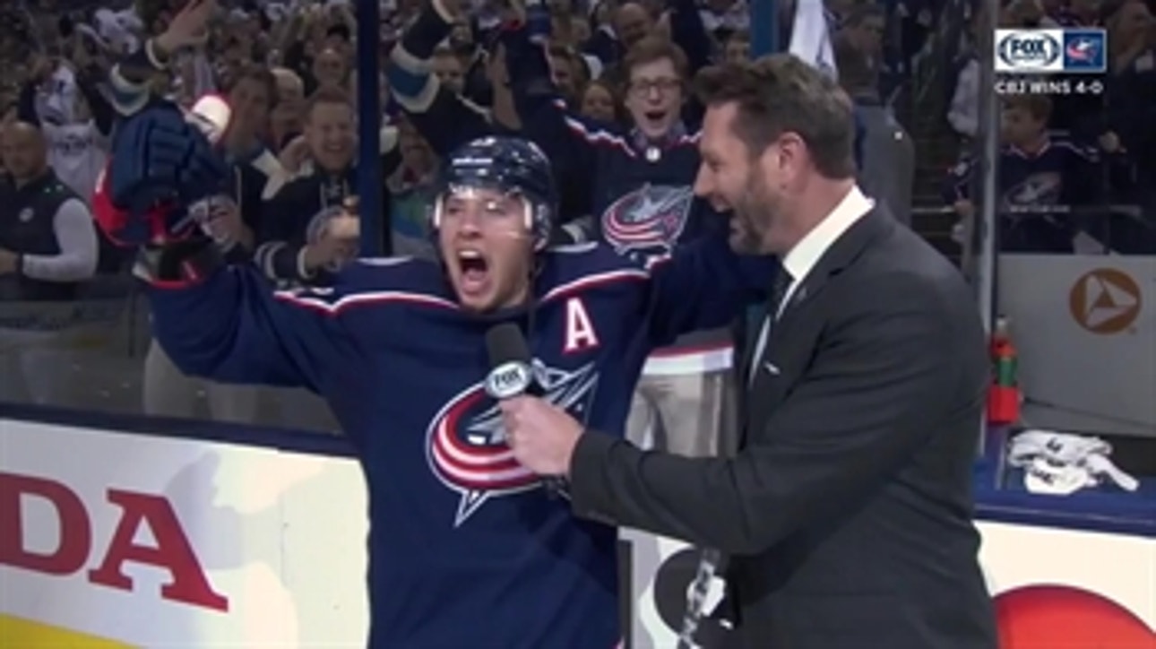 Cam Atkinson fires up Nationwide Arena crowd: "This one's for you guys!"