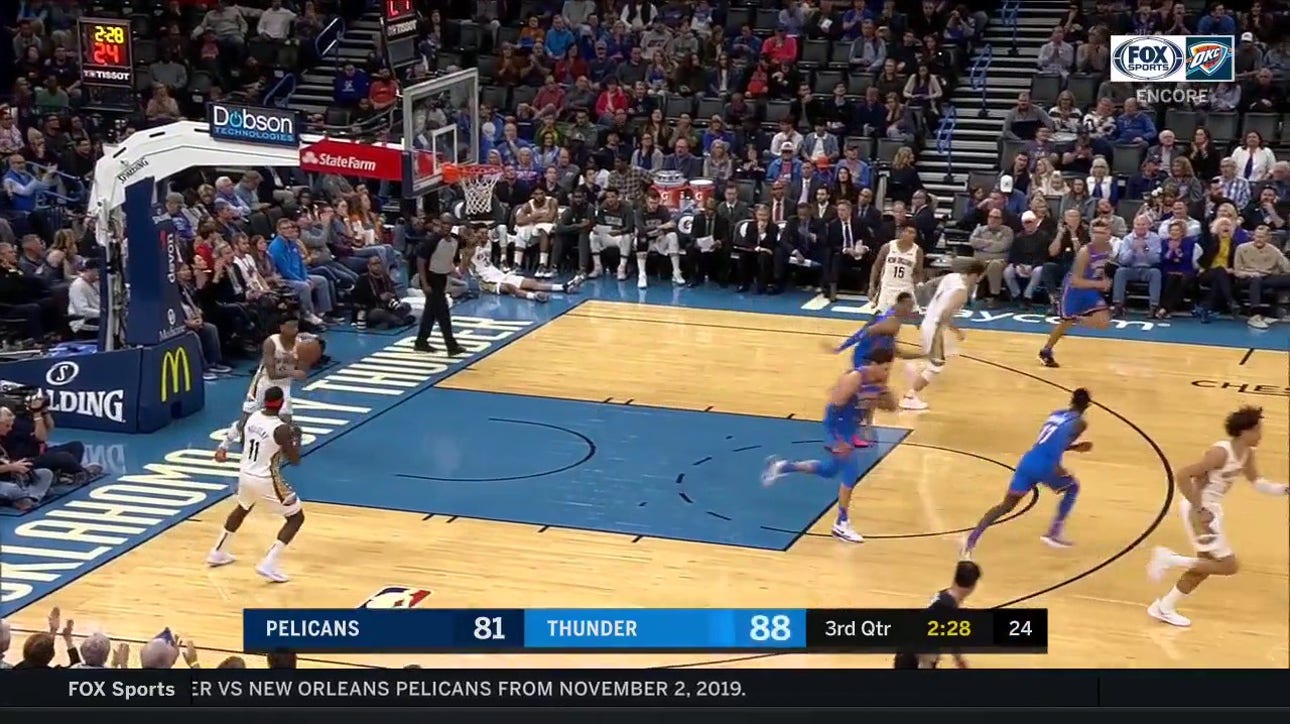 WATCH: Darius Bazley Scoops it up and In ' Thunder ENCORE