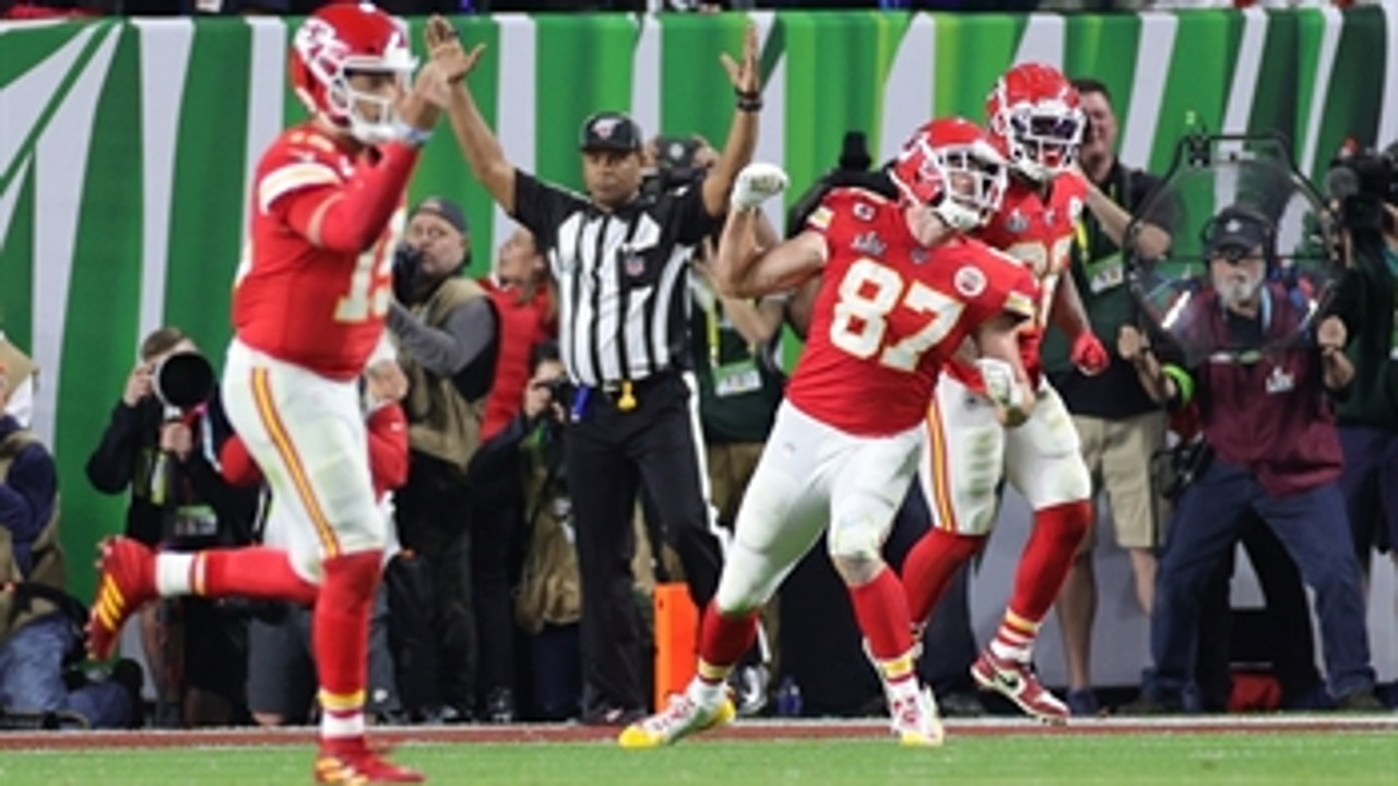 Patrick Mahomes to Travis Kelce touchdown pass cuts 49ers lead to 20-17 in fourth quarter