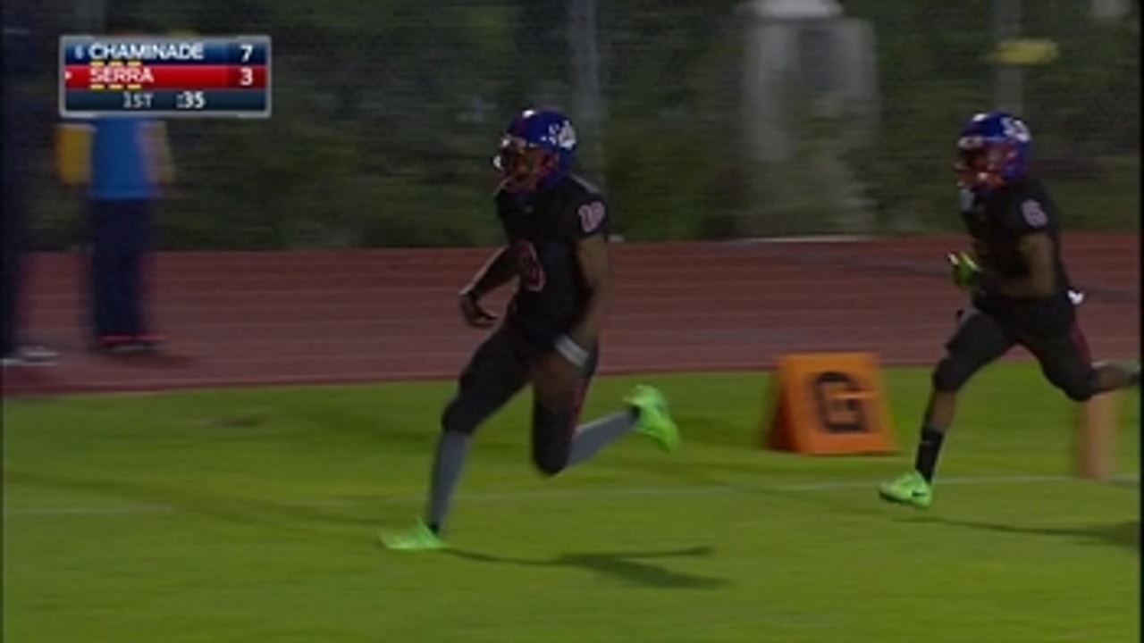 Week 4: Jalani Eason and his neon green shoes hits paydirt from 80-yards out