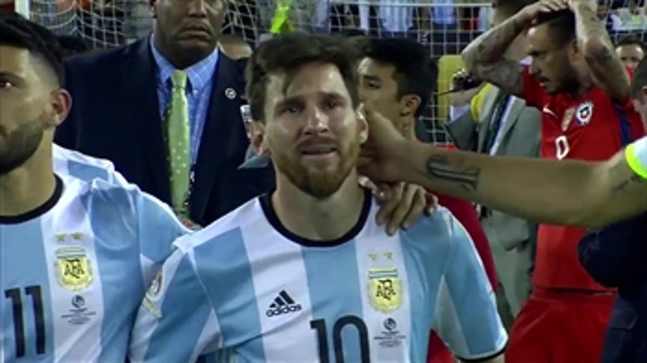 Lionel Messi emotional after heartbreaking loss in 2016 Copa America final