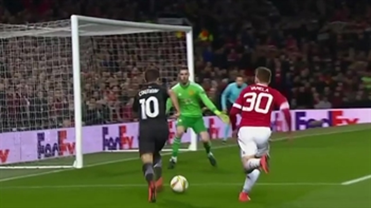 Coutinho's wonderful run and chip over David De Gea ' 2015-16 UEFA Europa League Highlights