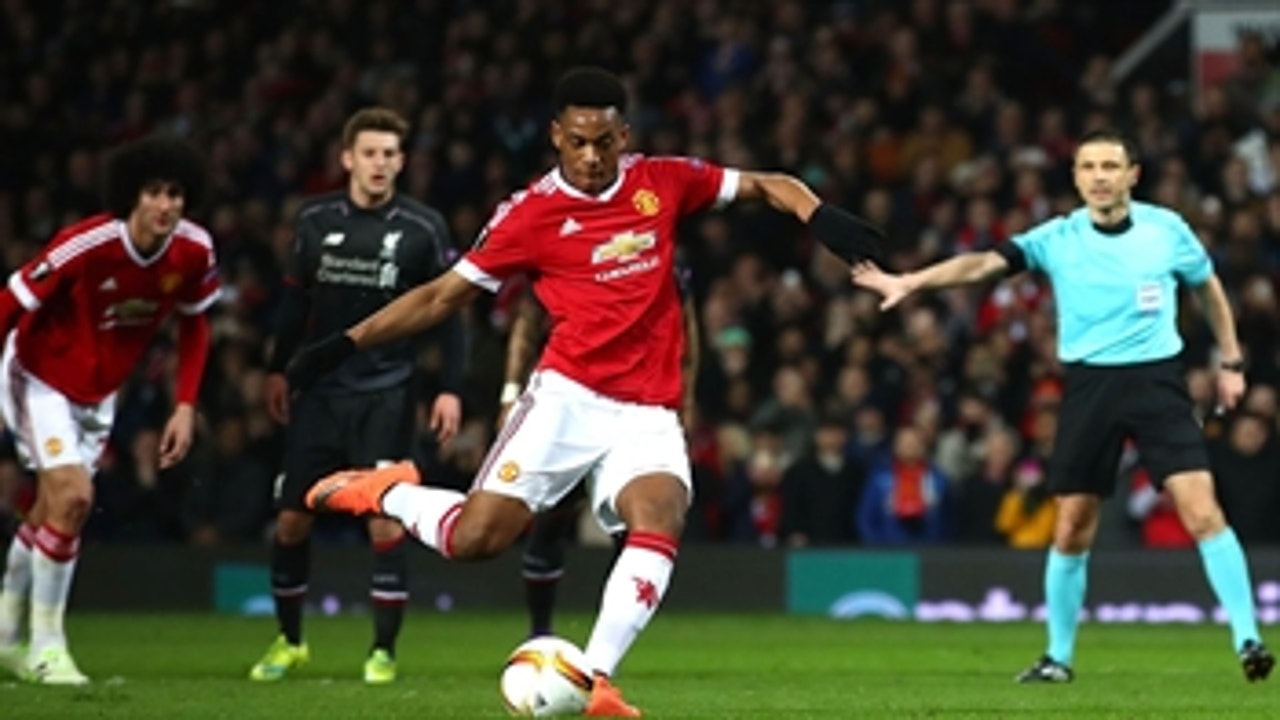 Martial converts penalty for Man United vs. Liverpool ' 2015-16 UEFA Europa League Highlights