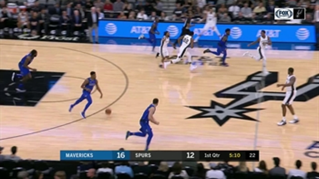 HIGHLIGHTS: Rudy Gay steals the ball from Luka Doncic ' Dallas Mavericks at San Antonio Spurs