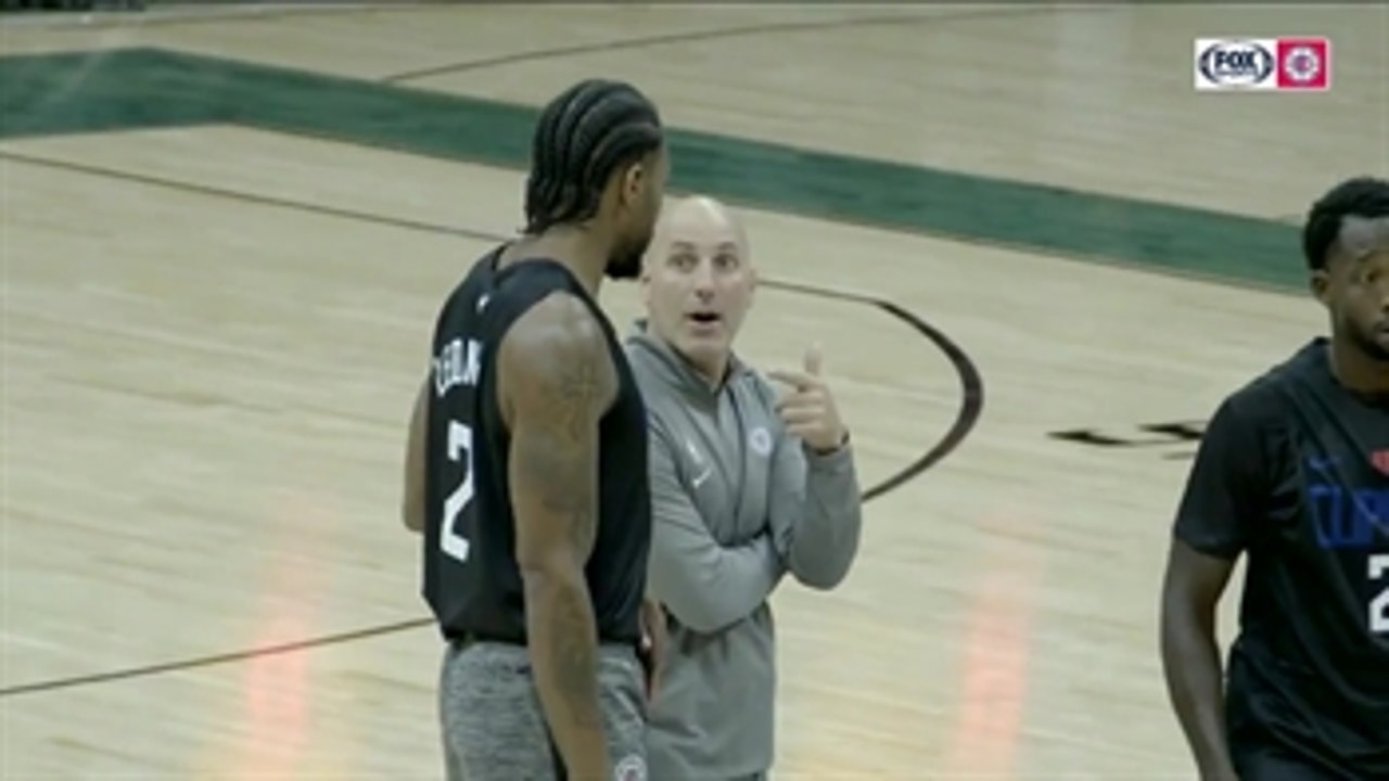 WATCH Kawhi Leonard practice with Clippers ' Clippers LIVE