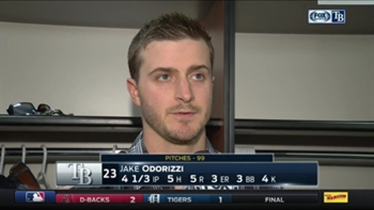 Jake Odorizzi says he knew early on he didn't have his best stuff