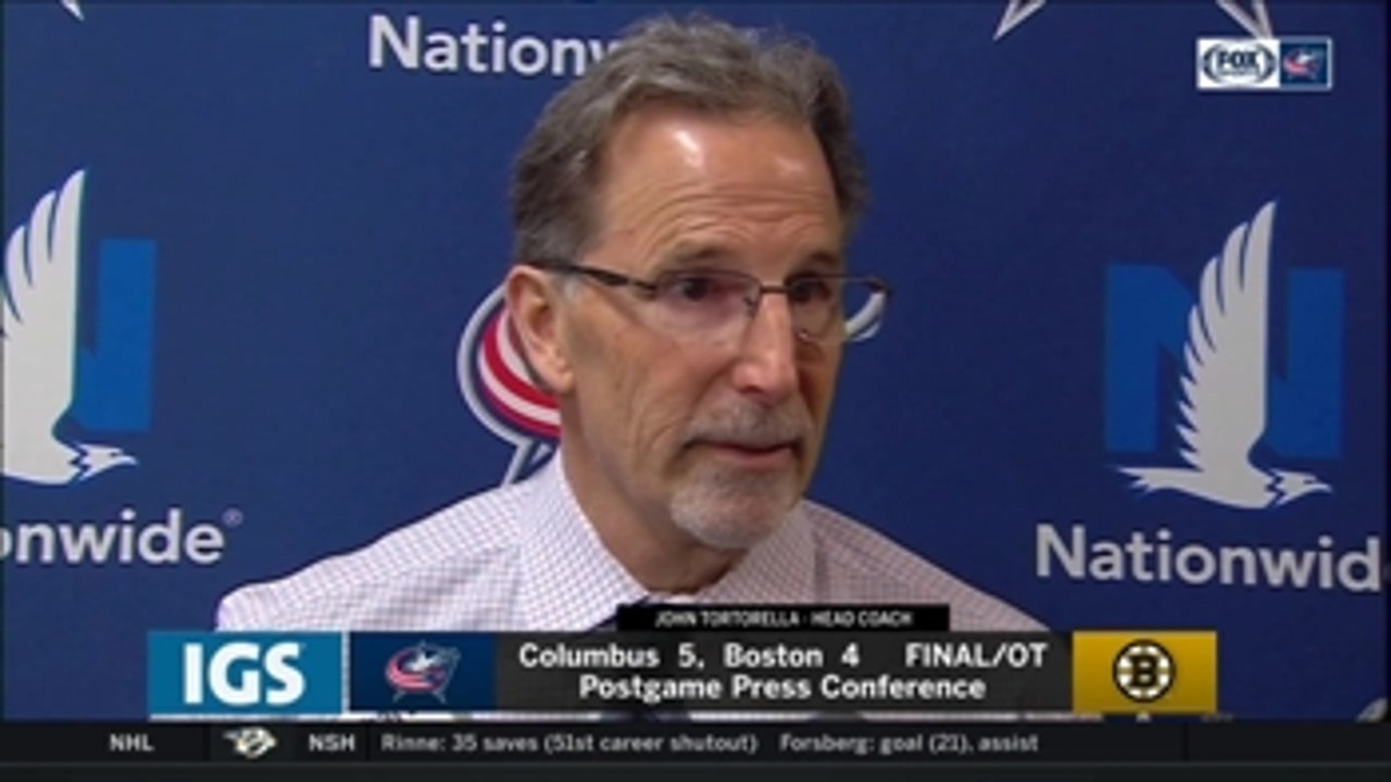 John Tortorella feels fortunate to leave Boston with two points