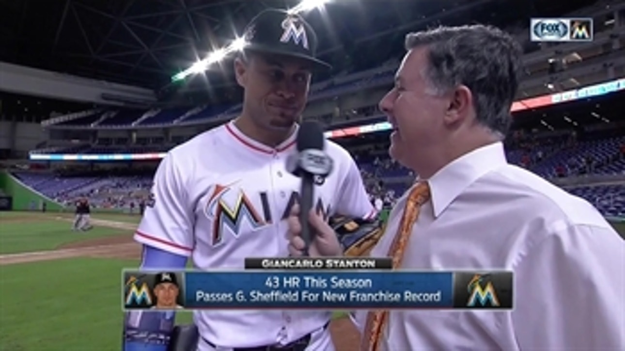 Stanton on setting Marlins record: This is something special