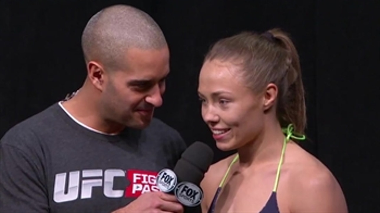 Carla Esparza, Rose Namajunas speak before bout