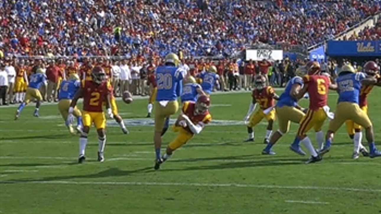 USC takes the lead over UCLA after blocked punt is returned for a touchdown