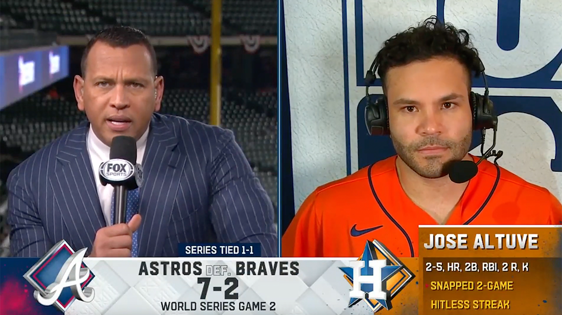 'We're thinking about winning' - Jose Altuve spoke with 'MLB on FOX' crew about rebounding from Game 1 performance