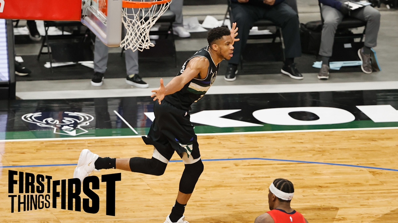 Nick Wright: Giannis Antetokounmpo is now further away from taking LeBron's NBA crown ' FIRST THINGS FIRST