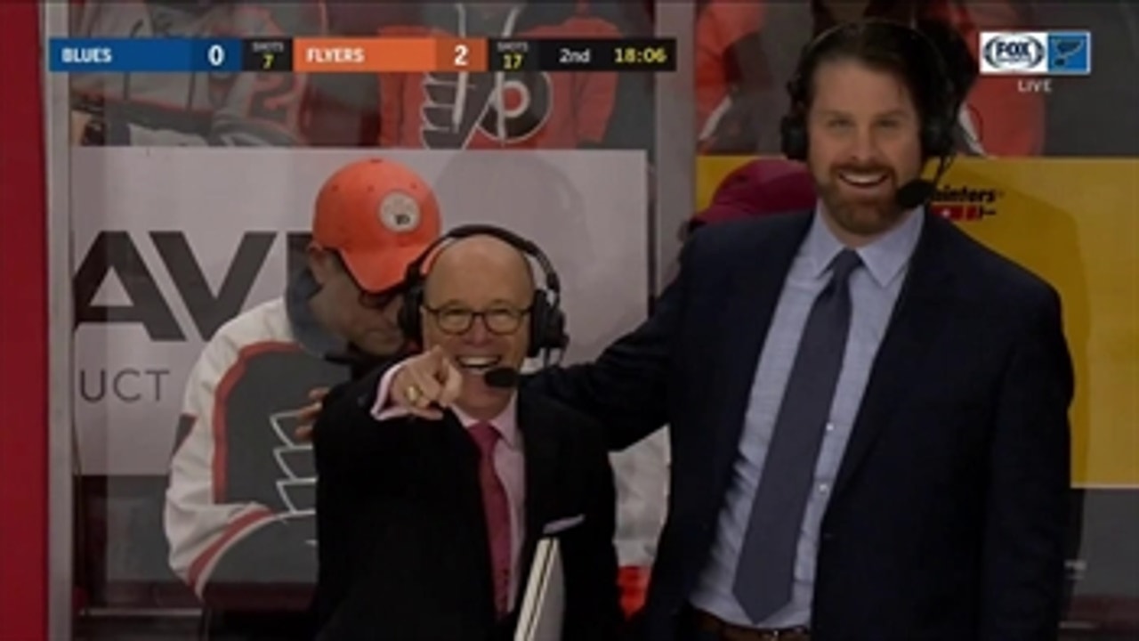 Panger makes a great save between the benches