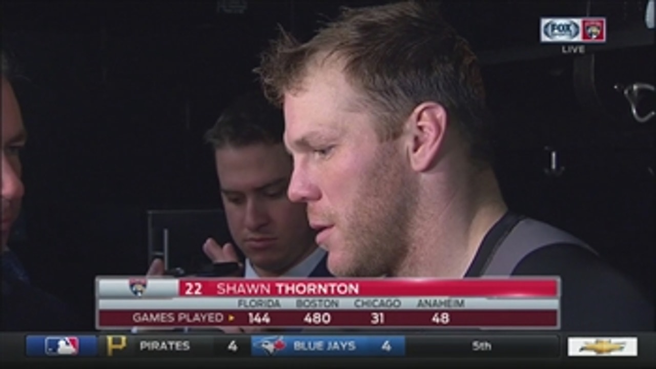 Shawn Thornton nearly got 'choked up' by emotional reception in Boston