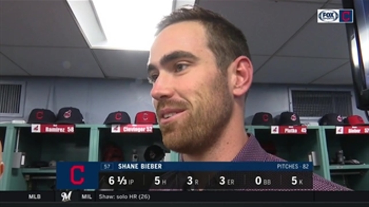 Shane Bieber thought all his pitches were playing off each other against Red Sox