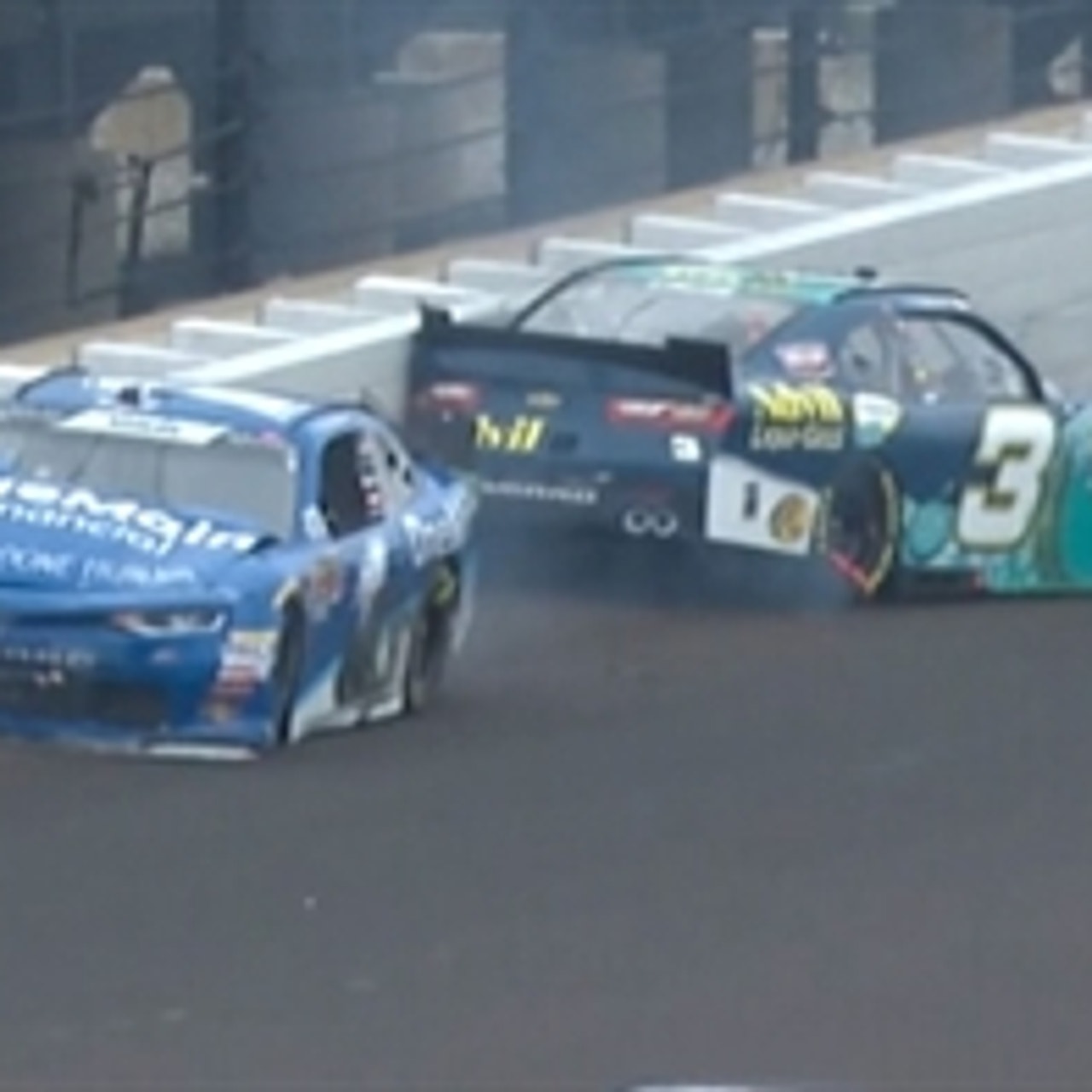 Elliott Sadler Ty Dillon Wreck At Indianapolis 2018 Nascar Xfinity Series Fox Sports