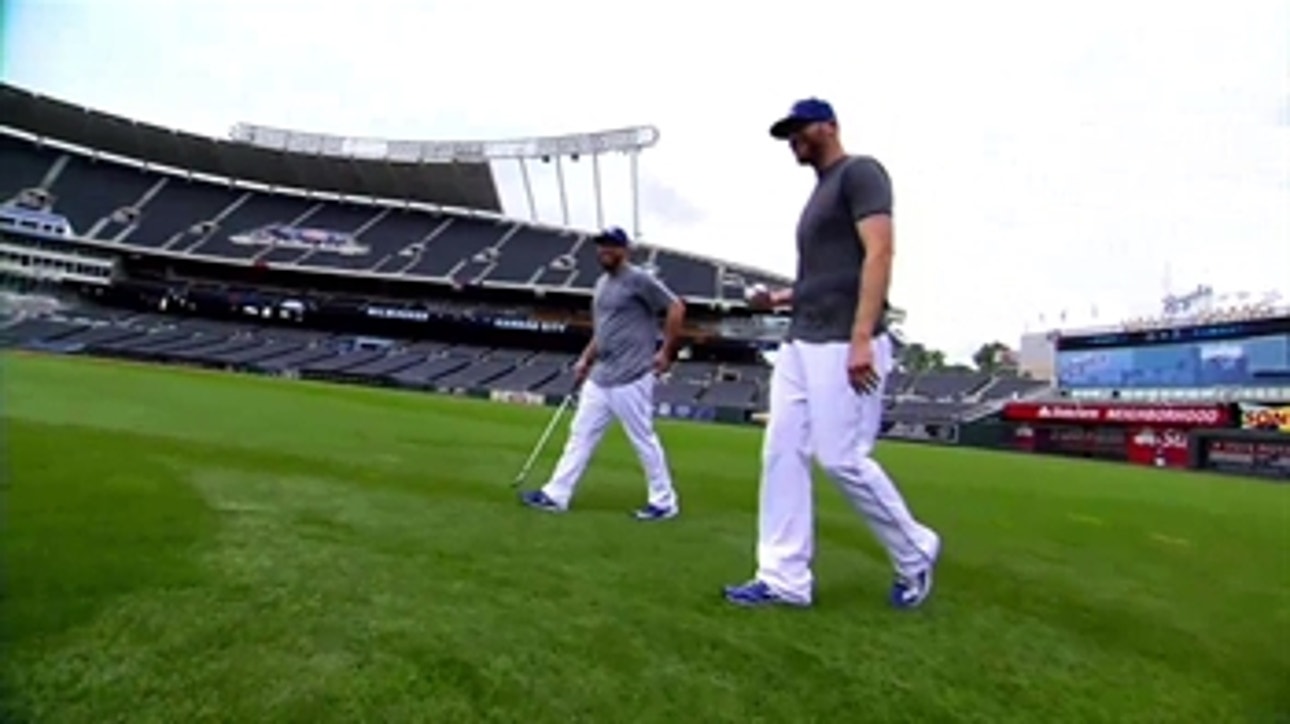 Royals pitchers practice chipping at The K