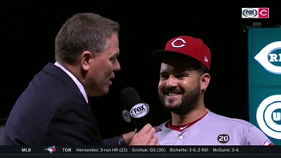 Eugenio Suarez is emotional after the Reds clinch their spot in the  playoffs