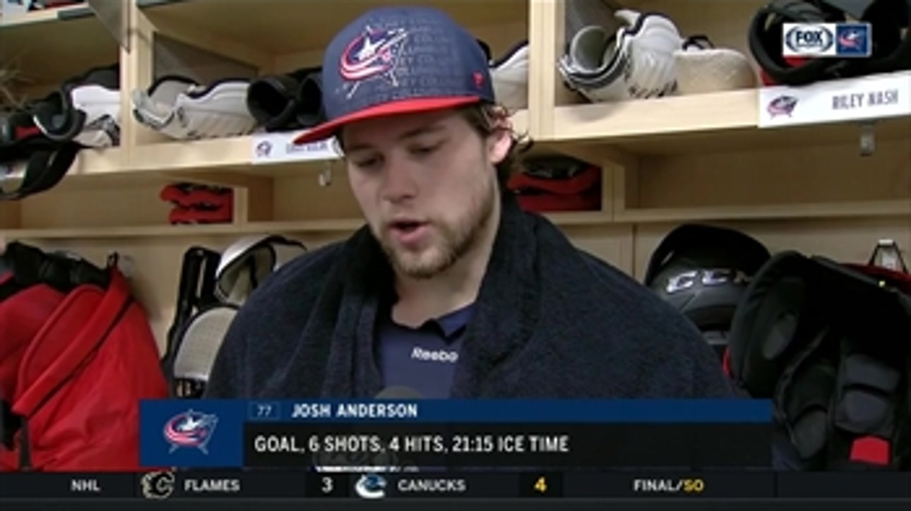 Josh Anderson continued his strong play on the road trip, picking up a goal in Las Vegas