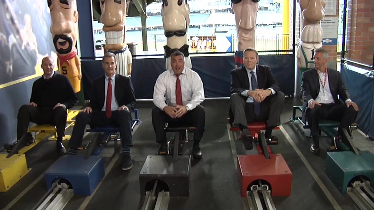 FOX Sports Ohio crew does the 'Sausage Race' in Milwaukee