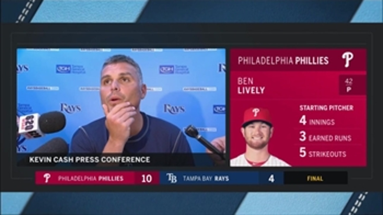 Kevin Cash on loss to Phillies, status of Kevin Kiermaier