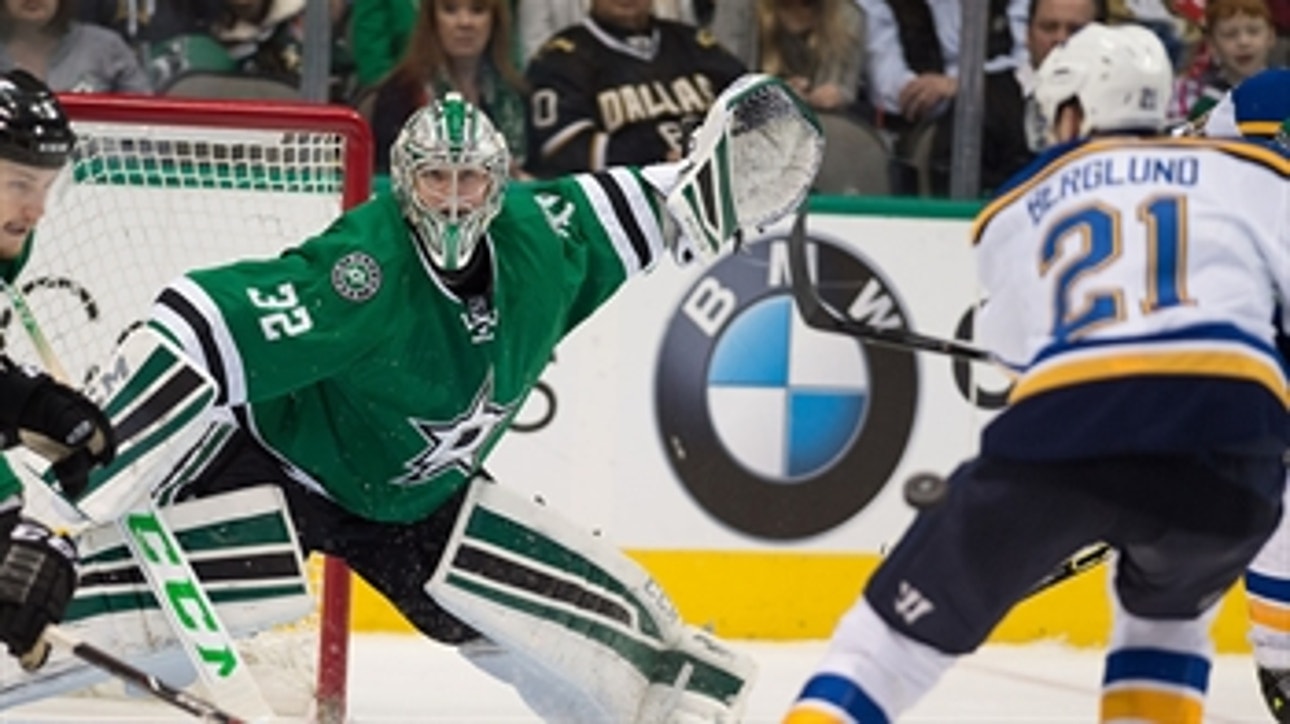 Stars falter in a shutout loss to the Blues, 3-0