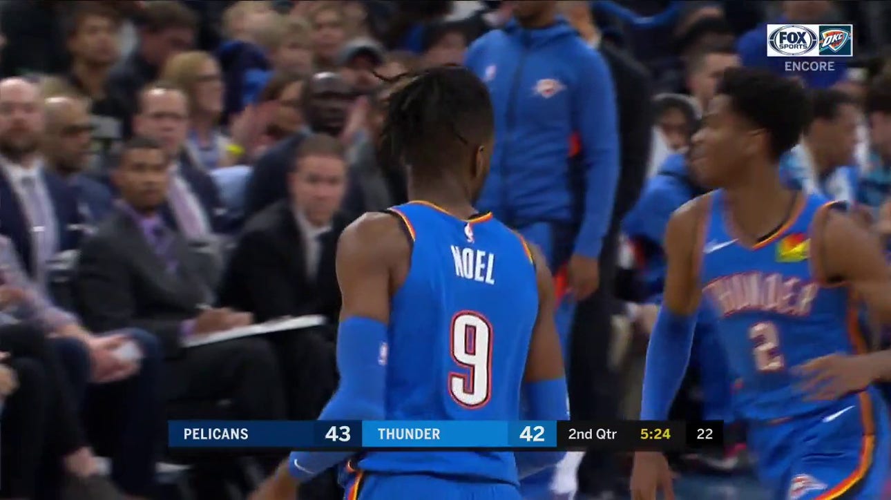WATCH: Nerlens Noel Gets up with the Put Back ' Thunder ENCORE