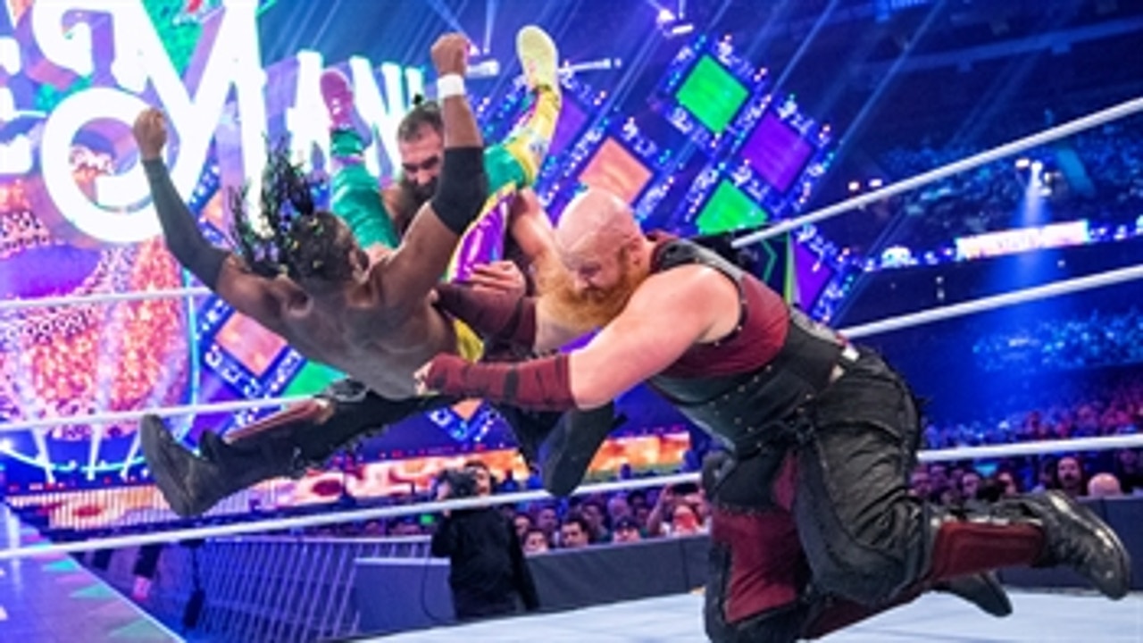 The Usos vs. The New Day vs. Bludgeon Brothers - SmackDown Tag Team Titles Triple Threat Match: WrestleMania 34 (Full Match)