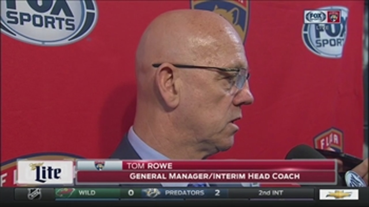 Tom Rowe wants Panthers to learn from unforced errors