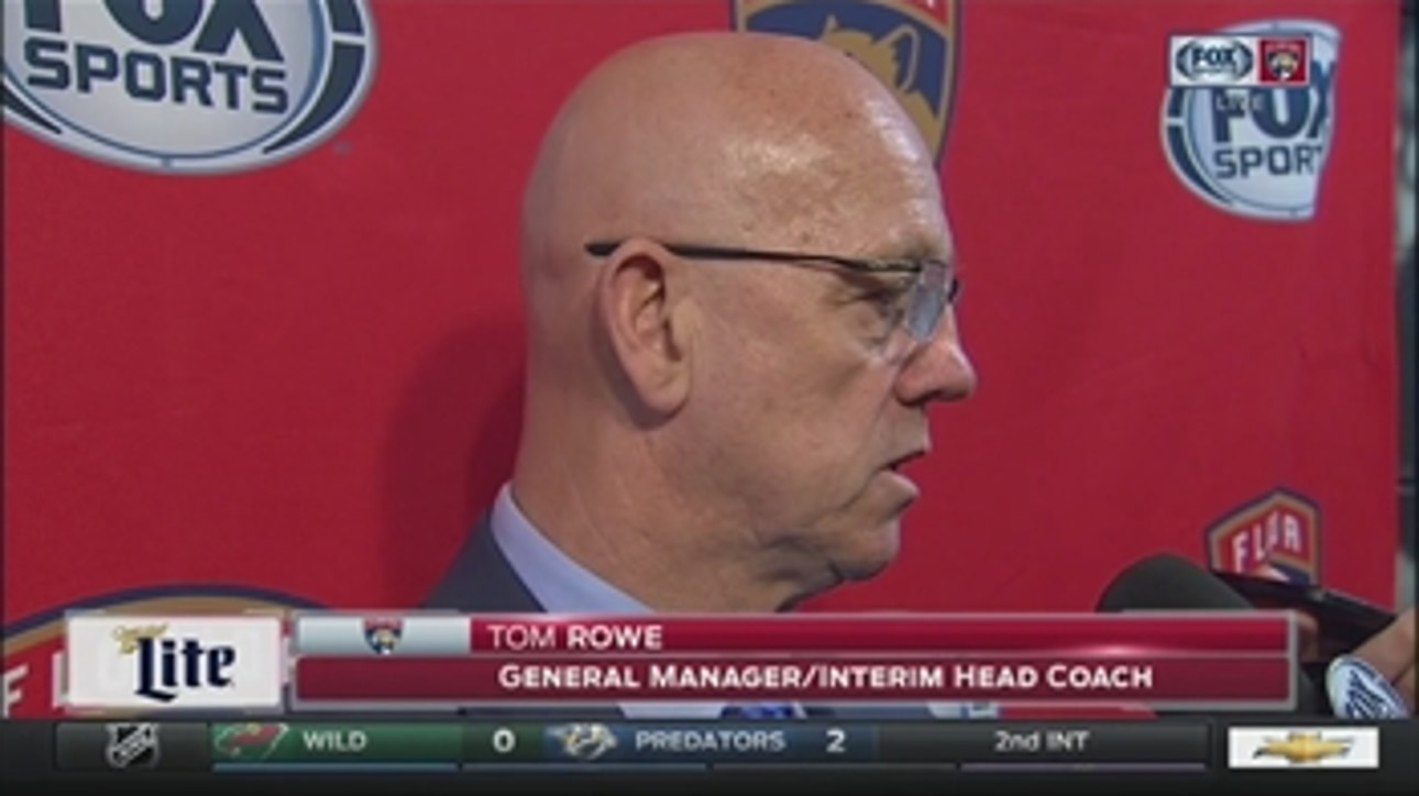 Tom Rowe wants Panthers to learn from unforced errors